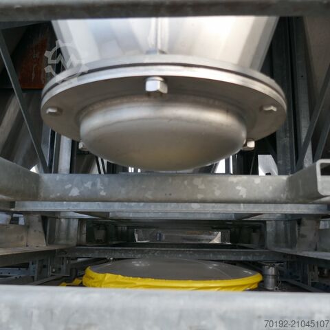 760 liter IBC conical container for bulk materials made of V2A stainless steel Stöcklin 9794