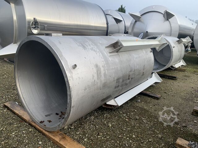 2800-liter open storage tank made of V2A stainless steel  S17006