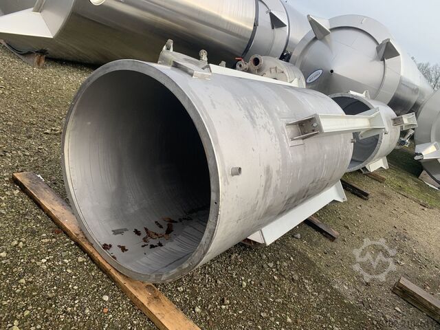 2800-liter open storage tank made of V2A stainless steel  S17006