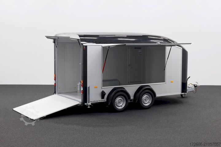 Kofferanhänger Debon C800 ALU ROADSTER SCHWARZ +SEITENKLAPPE +SEITENTÜR