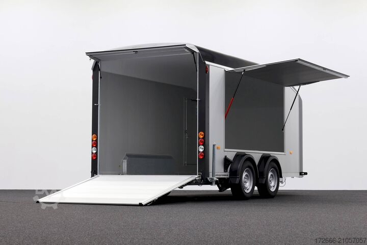 Kofferanhänger Debon C800 ALU ROADSTER SCHWARZ +SEITENKLAPPE +SEITENTÜR