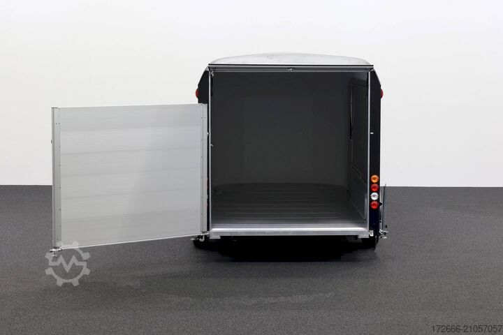 Kofferanhänger Debon C800 ALU ROADSTER SCHWARZ +SEITENKLAPPE +SEITENTÜR