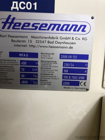 Breitbandschleifmaschine HEESEMANN LSM 8-U RR + MFA 6 RR