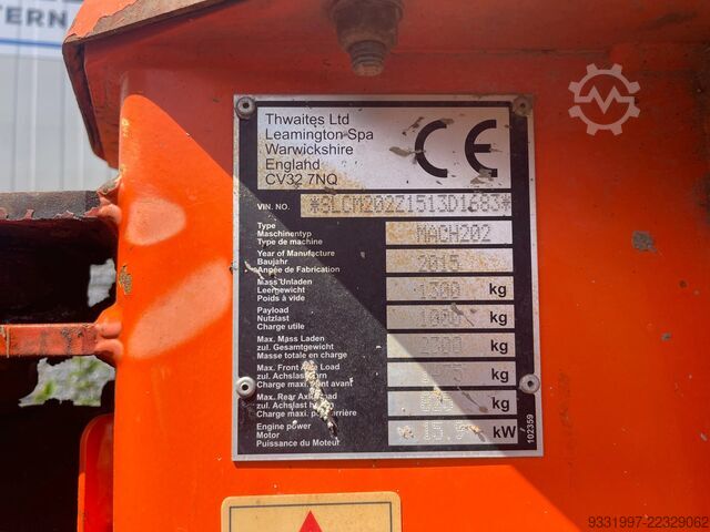 Dumper Thwaites 202 wieldumper met draaikrans zijdunper 4x4