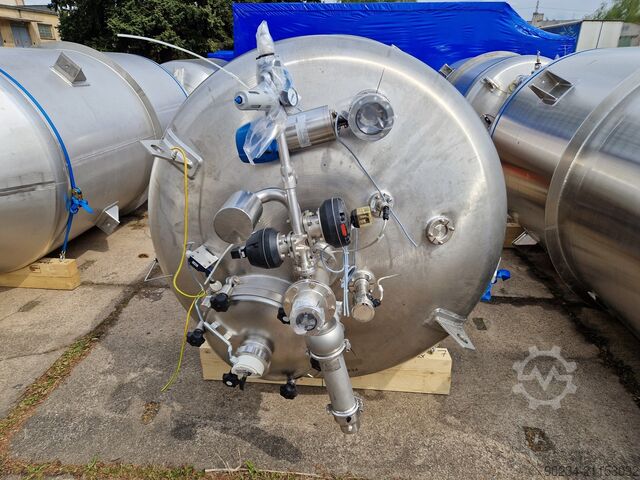 5.720 Liter 316L Edelstahl-Vakuum-Lagertank, 1.500 mm Durchmesser x 2.500 mm Zylinderlänge SCHWARTE-MILFOR 5,720 Litre