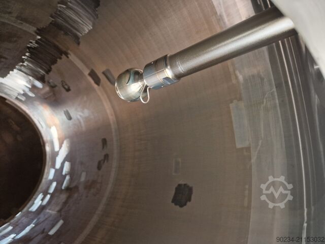 5.720 Liter 316L Edelstahl-Vakuum-Lagertank, 1.500 mm Durchmesser x 2.500 mm Zylinderlänge SCHWARTE-MILFOR 5,720 Litre