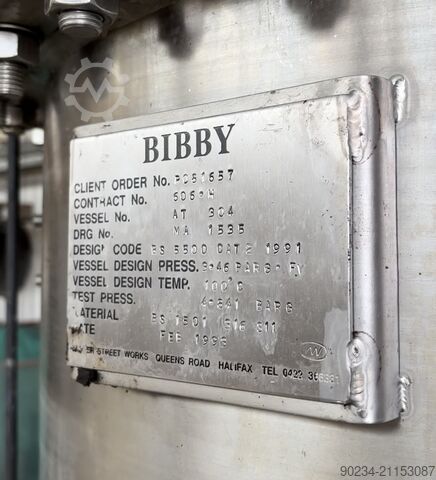 300-Liter-Edelstahl-Mischbehälter, stehend BIBBY 300 Litre