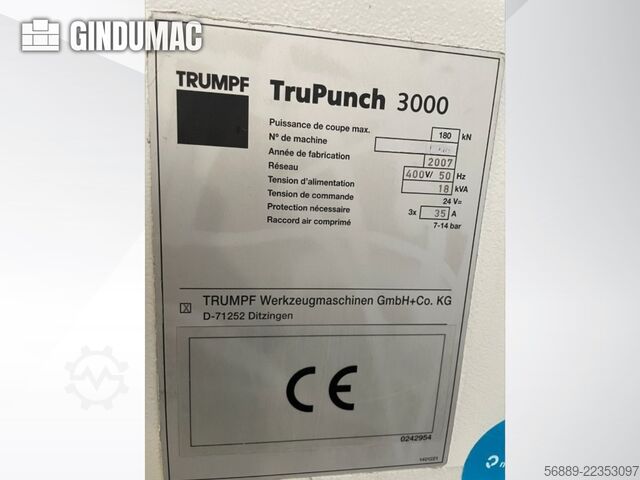 TRUMPF TRUPUNCH 3000 TRUMPF TRUPUNCH 3000