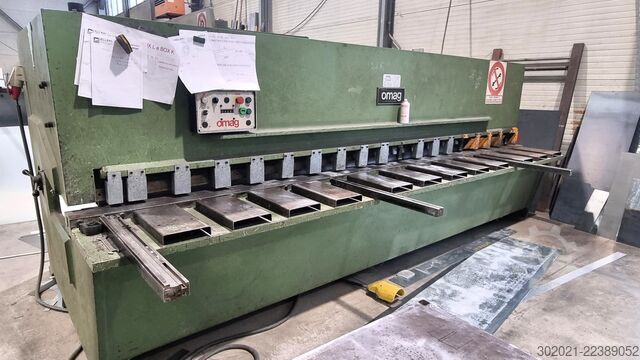 Hydraulische Abkantpresse und Tafelschere Omag 
