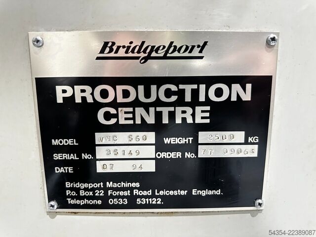 Vertical Machining Centre Bridgeport VMC560/22