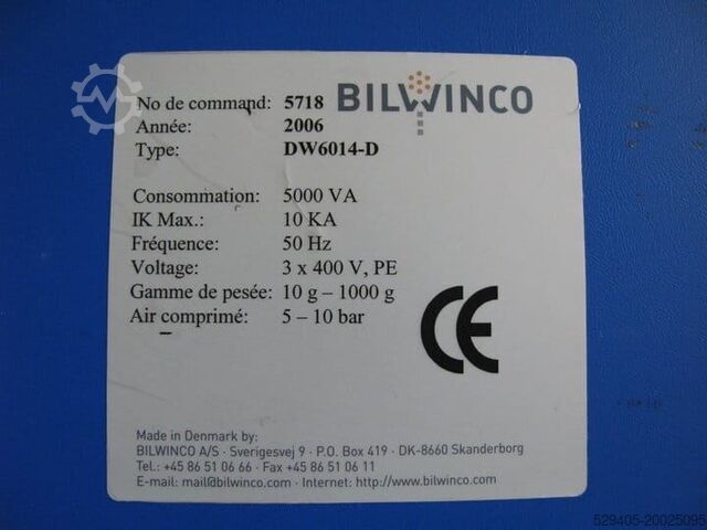 Packing machine  Bilwinco DW6014-D