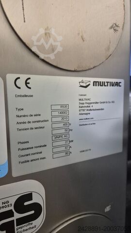 Thermoforming machine with roll feed MULTIVAC R535