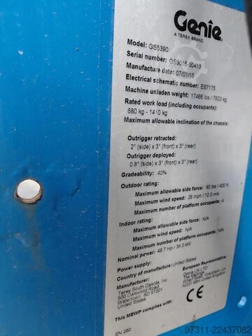 Scherenhebebühne Genie GS-5390 RT