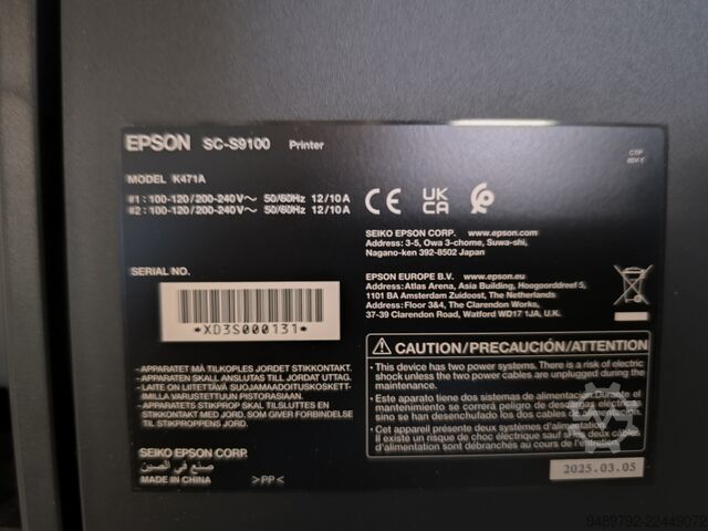 Digital print machine Epson SC-S9100