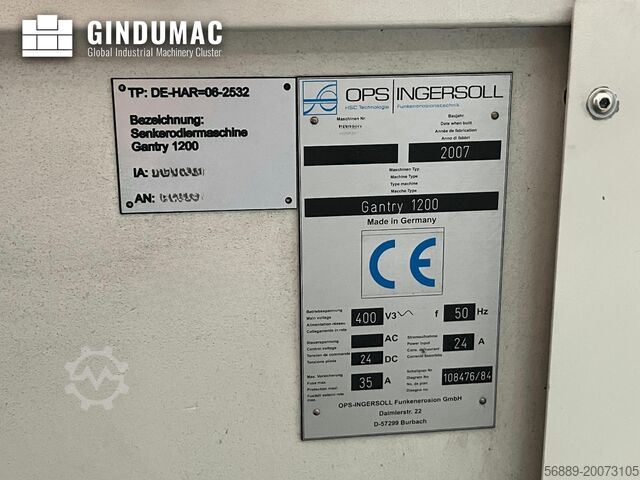 Die-Sinking EDM Machine OPS INGERSOLL Gantry 1200