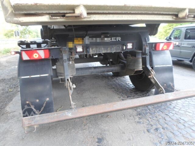 Tipper semitrailer MEILLER KISA 3/Stahlmulde/ca. 29 m/E-Verdeck