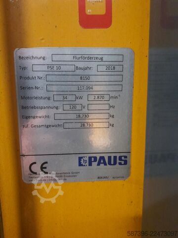 Compact Forklifts - Electric Paus PSE10