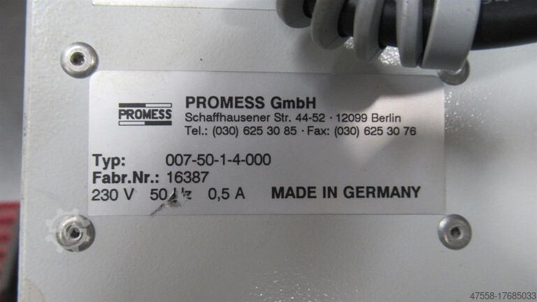 Special measuring devices  Promess 007-50-1-4-000