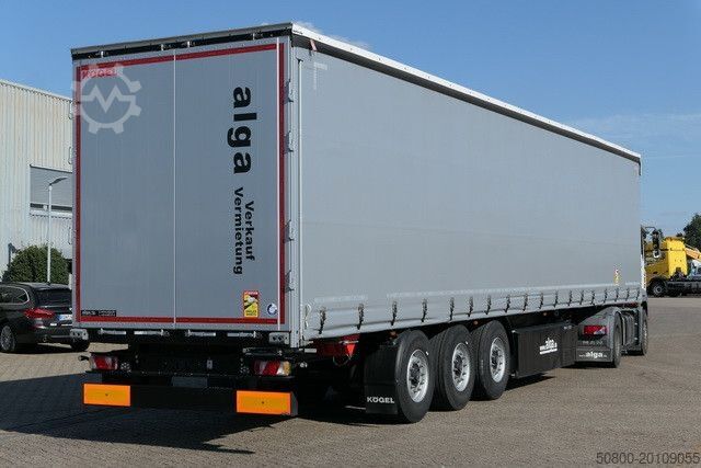 Open semitrailer with tarp KÖGEL SN 24, Palettengasten, Luft-Lift, BPW, Edscha