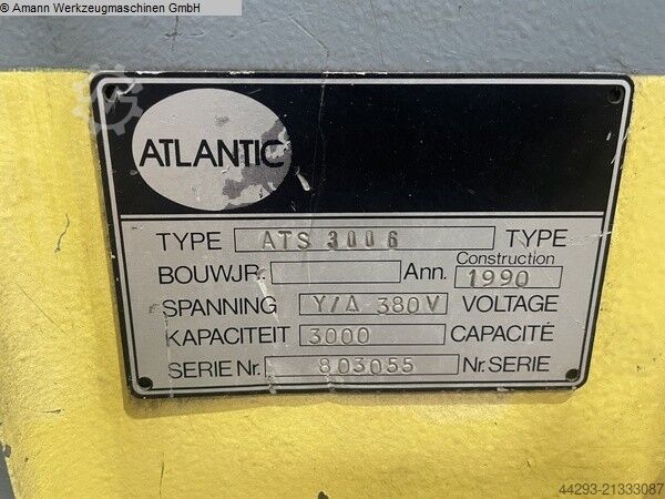 Plate Shear - Hydraulic ATLANTIC ATS 3006