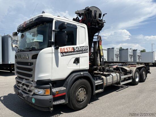 Kipper LKW SCANIA G480 6X2 ABROLLER MIT KRAN  ,RETARDER, EURO 5, SCHROTTGREIFER