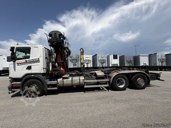 Kipper LKW SCANIA G480 6X2 ABROLLER MIT KRAN  ,RETARDER, EURO 5, SCHROTTGREIFER