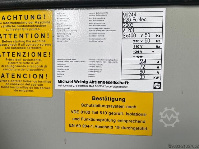 Schnellhobler / Kurzhobler Weinig Profimat 26 Fortec + EM11