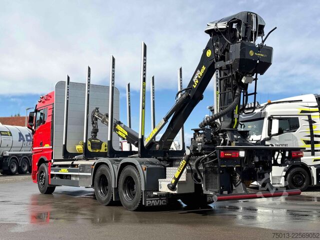 Holztransporter LKW MAN TGX 33.510 BL CH 6X4 mit TajfunLIV 150Z96,MIETE?