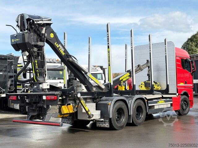 Holztransporter LKW MAN TGX 33.510 BL CH 6X4 mit TajfunLIV 150Z96,MIETE?