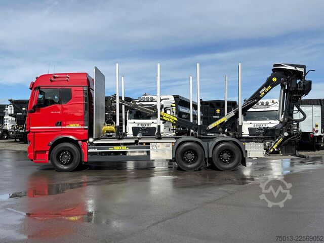 Holztransporter LKW MAN TGX 33.510 BL CH 6X4 mit TajfunLIV 150Z96,MIETE?