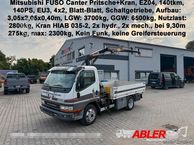 Pick-up van FUSO Canter Pritsche + Kran