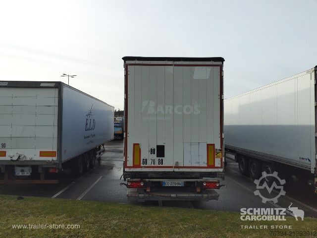 Open semitrailer with tarp Schmitz Cargobull Semitrailer Curtainsider Standard Hayon