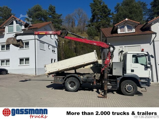 Tipper truck MAN TGM 18.340 4x4 BB mit Penz Kran 11.83 SH, Funk