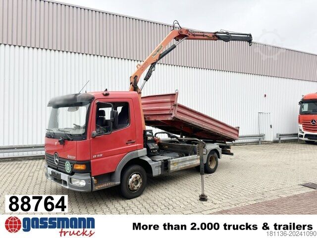 Tipper van Mercedes-Benz Atego 818 K 4x2 mit Kran Palfinger PK 6500, 2x AHK