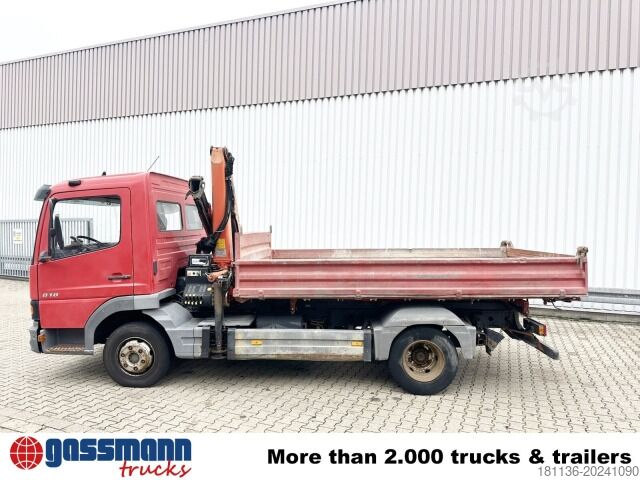 Tipper van Mercedes-Benz Atego 818 K 4x2 mit Kran Palfinger PK 6500, 2x AHK