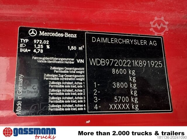 Transporter mit Kipper Mercedes-Benz Atego 818 K 4x2 mit Kran Palfinger PK 6500, 2x AHK