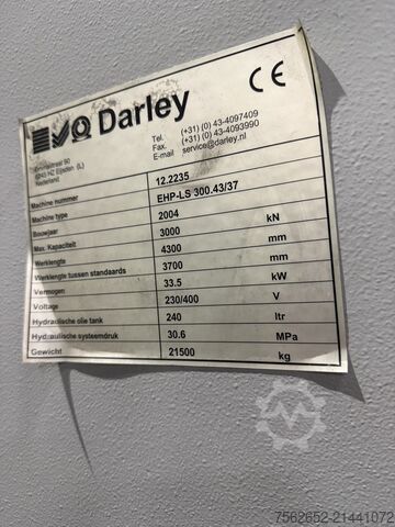 Press brake Darley EHP 300  
