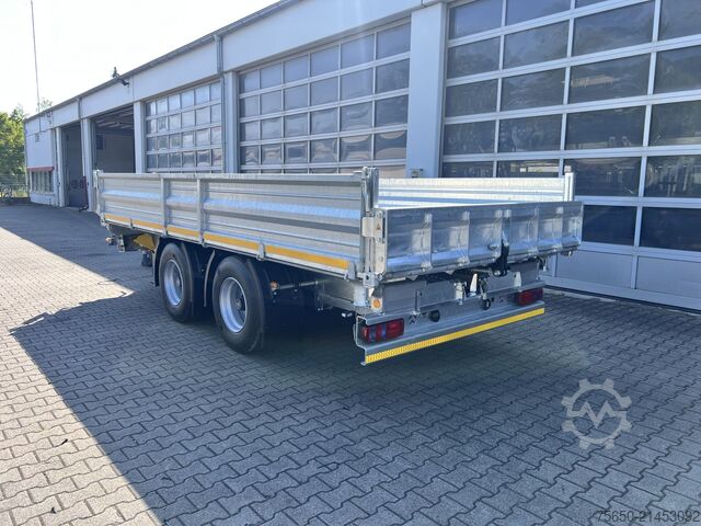 Tipper trailer Möslein TTD 19 B  19 t Tandemkipper- Tieflader hydraulischer Klappe Breitbereifung