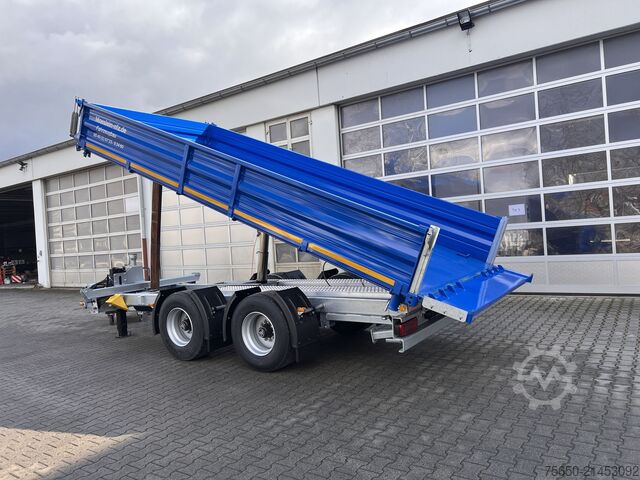 Tipper trailer Möslein TTD 19 B  19 t Tandemkipper- Tieflader hydraulischer Klappe Breitbereifung