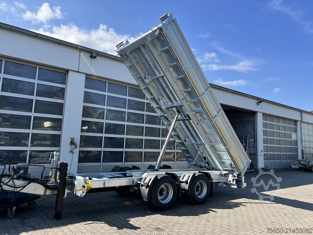Tipper trailer Möslein TTD 19 B  19 t Tandemkipper- Tieflader hydraulischer Klappe Breitbereifung