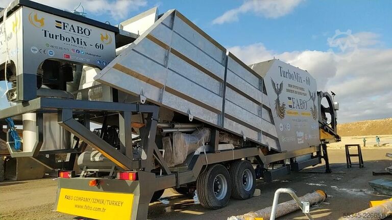 Mobile Betonmischanlage FABO Mobile Concrete Batching Plant 60 m3/h Mobile Concrete Batching Plant