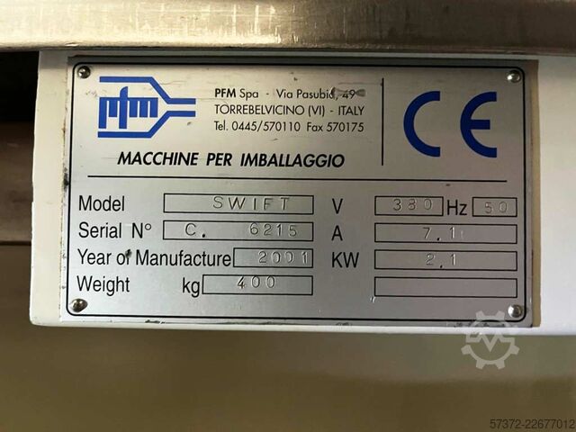 Horizontal Flow Wrapping Machine Pfm Spa Swift
