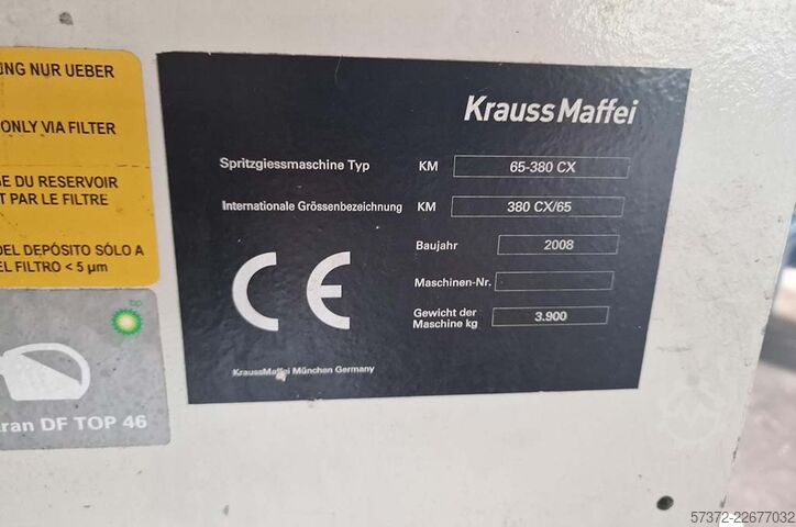 Injection Moulding Machine KraussMaffei KM 65-380 CX