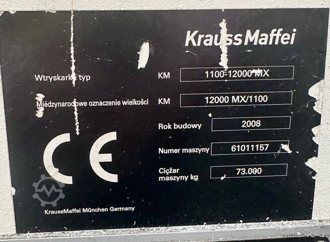 Spritzgießmaschine KraussMaffei KM 1100-12000 MX