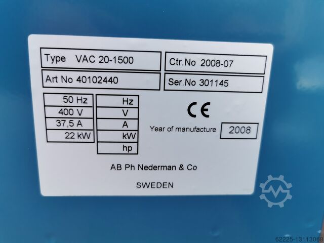 Nederman high vacuum system NEDERMAN VAC 20-1500 / FlexFilter DX