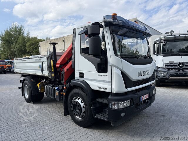 Autokran Iveco EuroCargo 180-320 Kipper mit Kran Palfinger 12.501