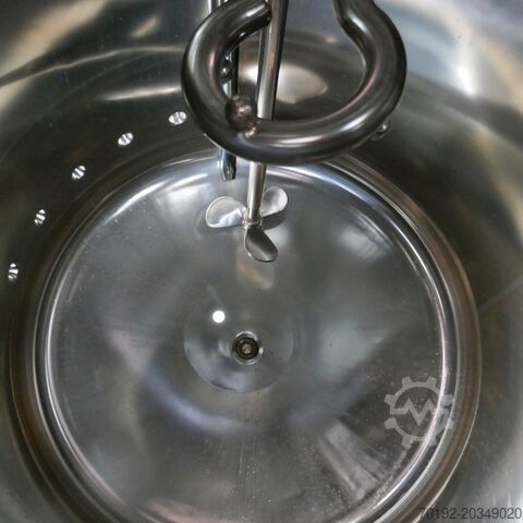 733 litre heatable/coolable pressure vessel made of V4A with propeller agitator. Bioengineering B0057