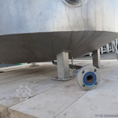 2950 liter heatable/coolable pressure vessel made of stainless steel 316 with dissolver agitator H. WOLFF Apparatebau KG B0053