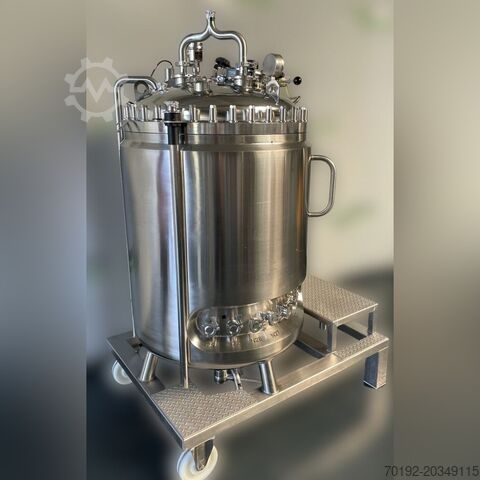 1015 liter mobile pharmaceutical pressure vessel made of V2A with magnetic agitator Waldner K0168