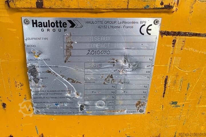 Scherenhebebühne Haulotte Compact 10N Electric, 10m Working Height, 230kg Ca